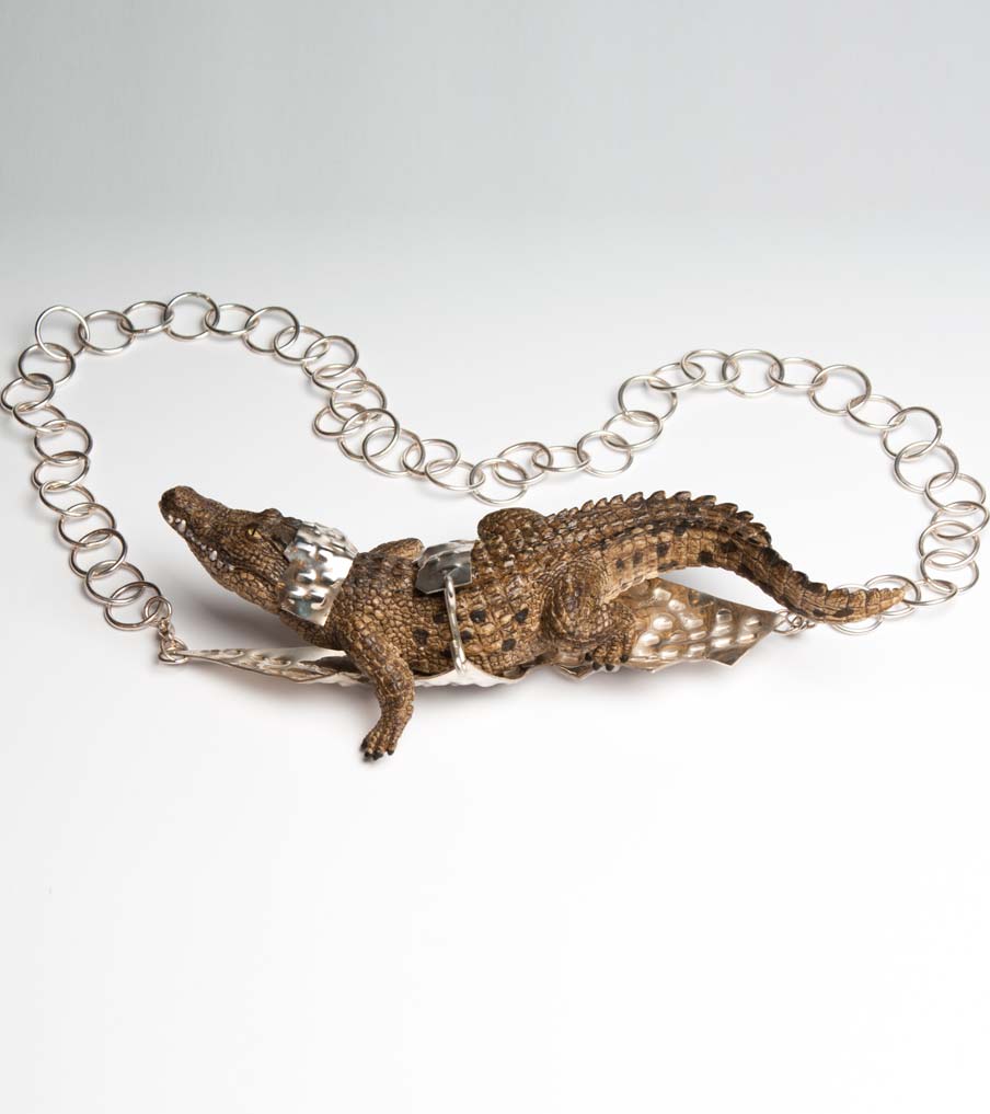 Krokodil hanger met ketting | Sieraad - Belinda Brama