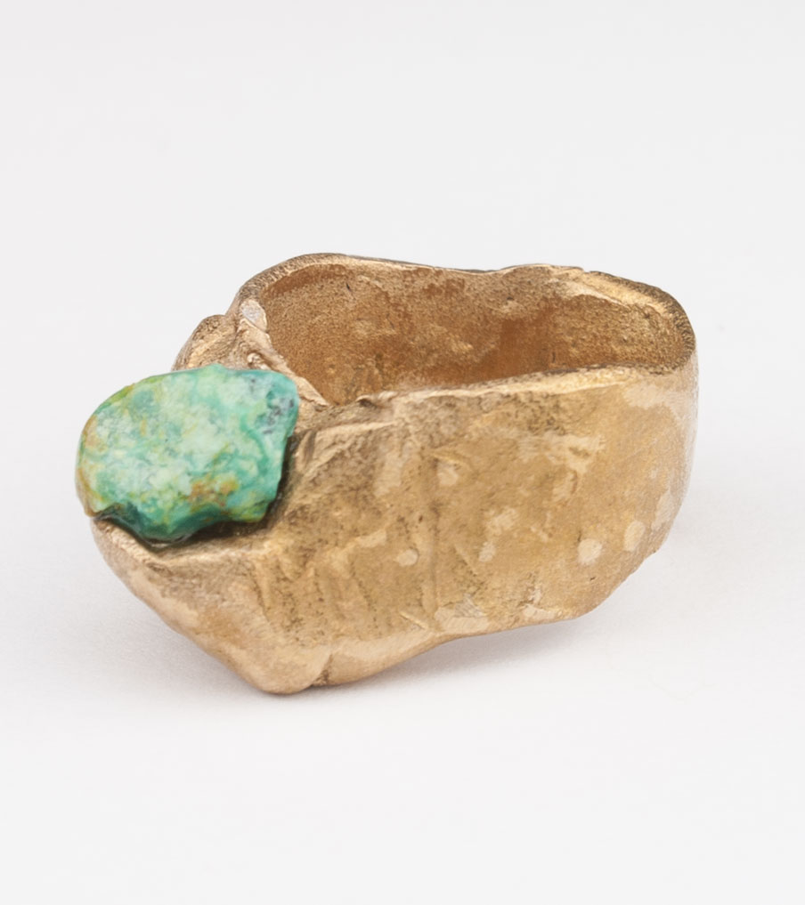Groene steen - brons - ring | Sieraad - Belinda Brama