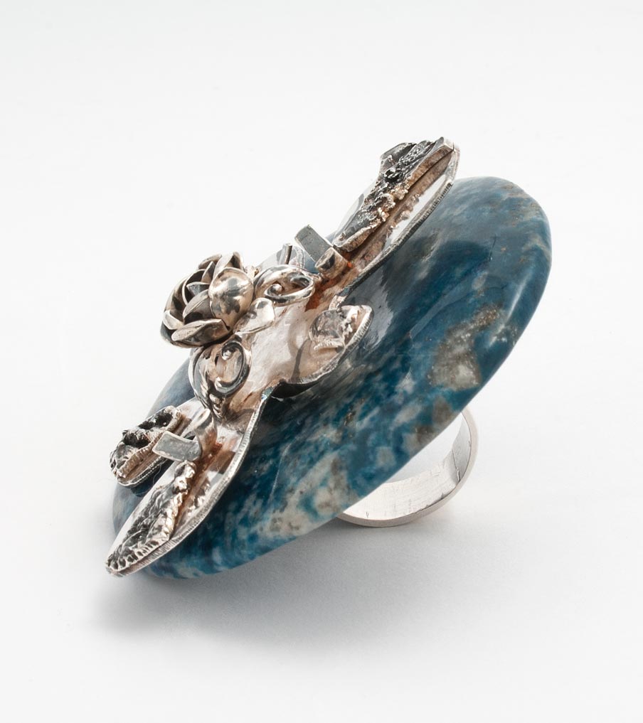 Verwisselbare ring blauw | Sieraad - Belinda Brama